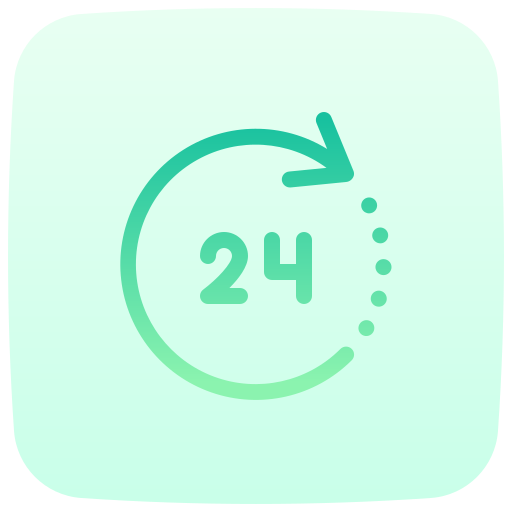 24時間 Generic Flat Gradient icon