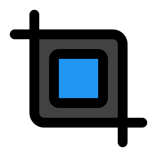 Crop Generic Outline Color icon