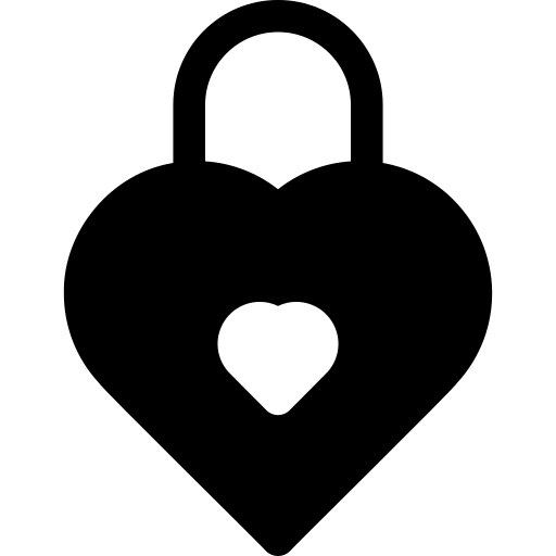 fechadura de coração Generic Glyph Ícone