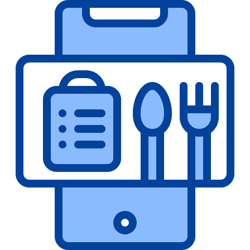 음식 배달 Generic Blue icon