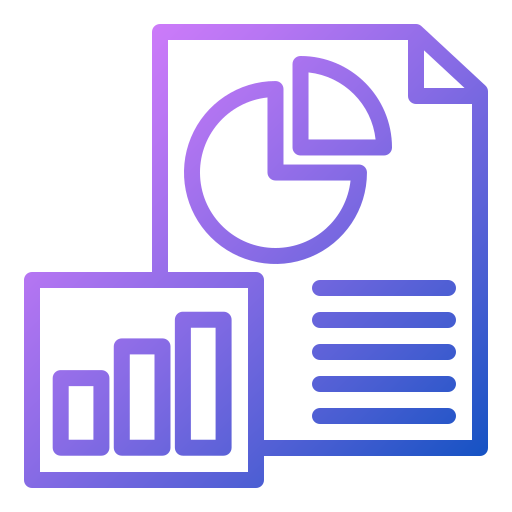 rapport de données Generic Gradient Icône