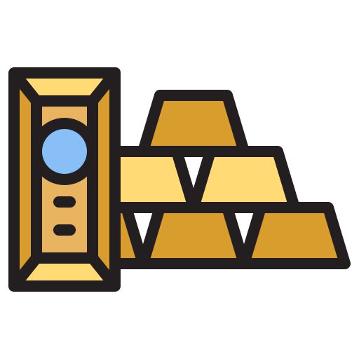 Gold ingot Generic Outline Color icon