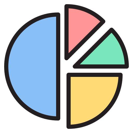 wykres kołowy Generic Outline Color ikona
