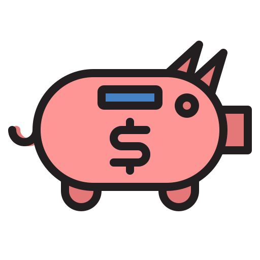 Piggy bank Generic Outline Color icon