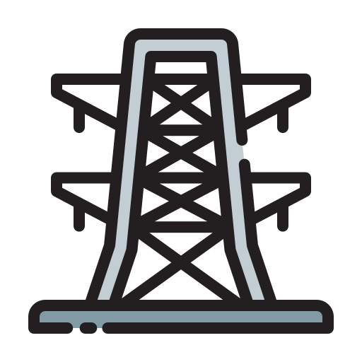 wieża elektryczna Generic Outline Color ikona
