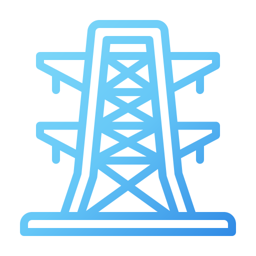 wieża elektryczna Generic Gradient ikona