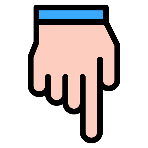 가리키는 손 Generic color lineal-color icon