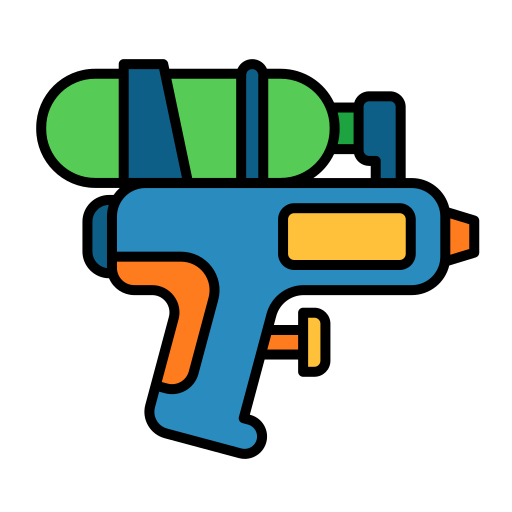 pistola de agua Generic Outline Color icono