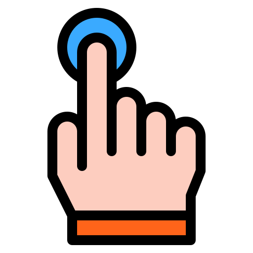 Touch screen Generic color lineal-color icon