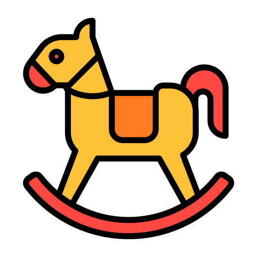 caballo mecedora Generic Outline Color icono