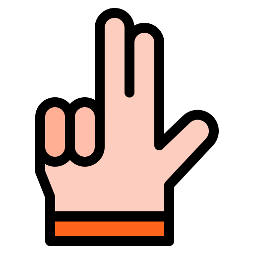 tres dedos Generic color lineal-color icono