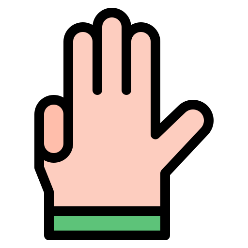 vier finger Generic color lineal-color icon