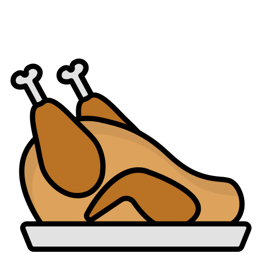 pieczony kurczak Generic Outline Color ikona