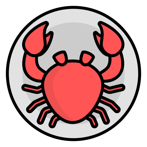 cangrejo Generic Outline Color icono