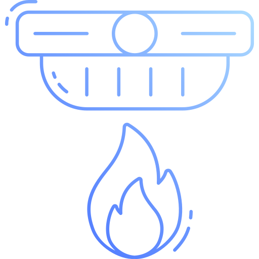 sensor de fuego Generic Gradient icono