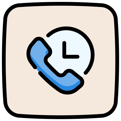 Time call Generic Outline Color icon