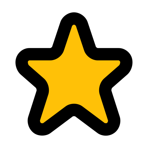 Star Generic Outline Color icon