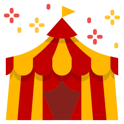Circus tent dDara Flat icon