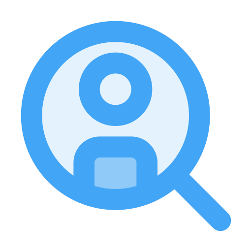 zoek gebruiker Generic Blue icoon