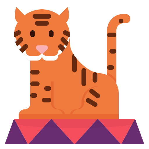 Tiger dDara Flat icon