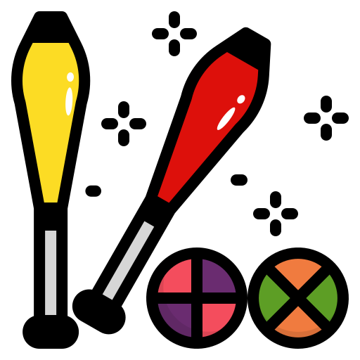 palla da giocoliere dDara Lineal Color icona