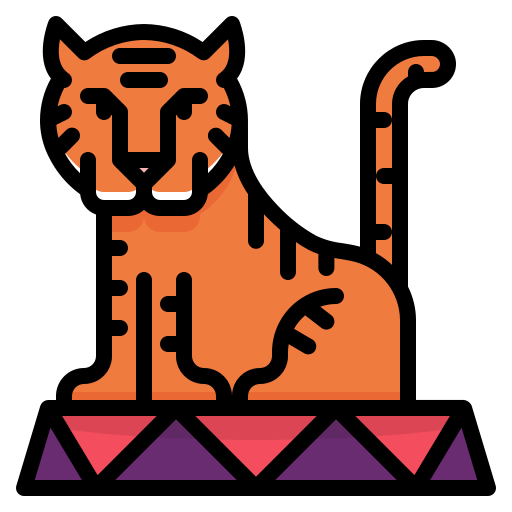 tijger dDara Lineal Color icoon