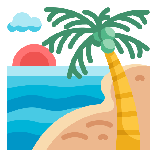 Beach Wanicon Flat icon