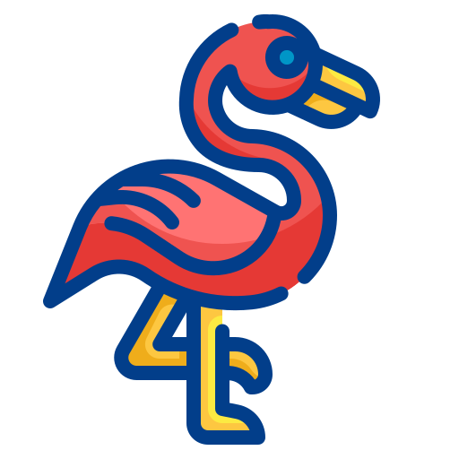 Фламинго Wanicon Lineal Color иконка