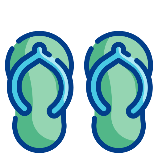 flip flops Wanicon Lineal Color icon