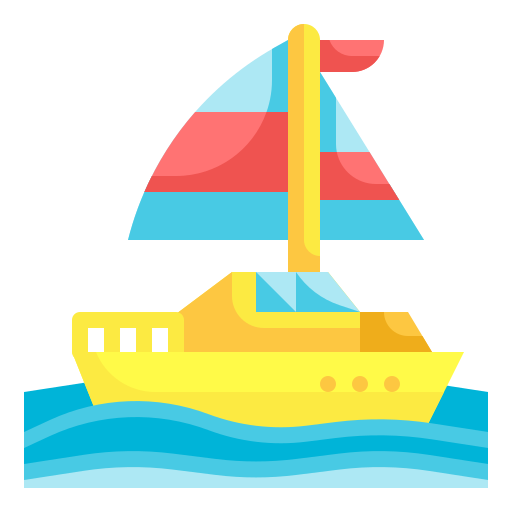Yacht Wanicon Flat icon