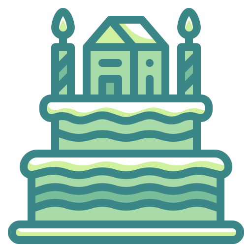 Birthday cake Wanicon Two Tone icon