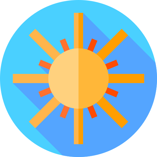 Sun Flat Circular Flat icon