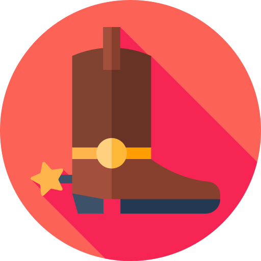 cowboy Flat Circular Flat icon