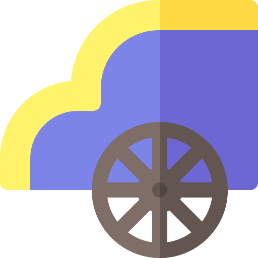 Chariot Basic Rounded Flat icon