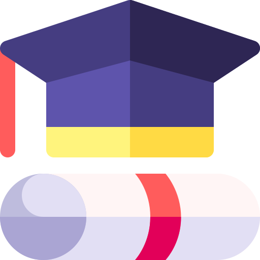 diploma uitreiking Basic Rounded Flat icoon