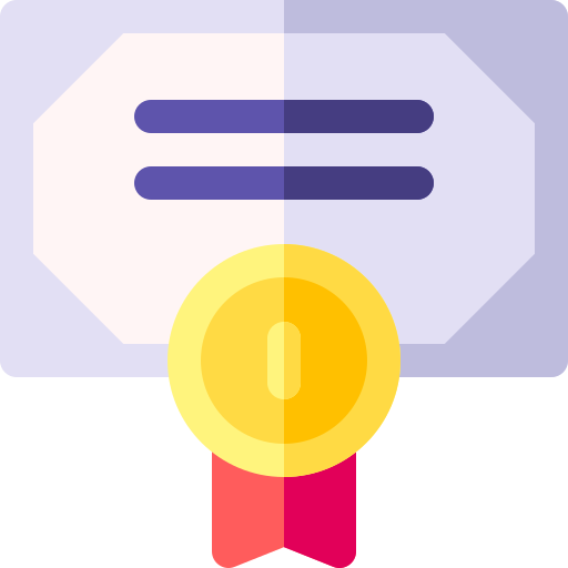 Certificate Basic Rounded Flat icon