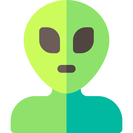 Alien Basic Rounded Flat icon