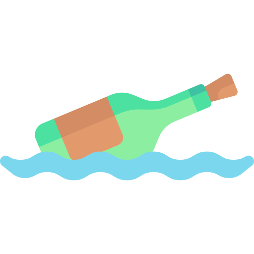 Message in a bottle Special Flat icon