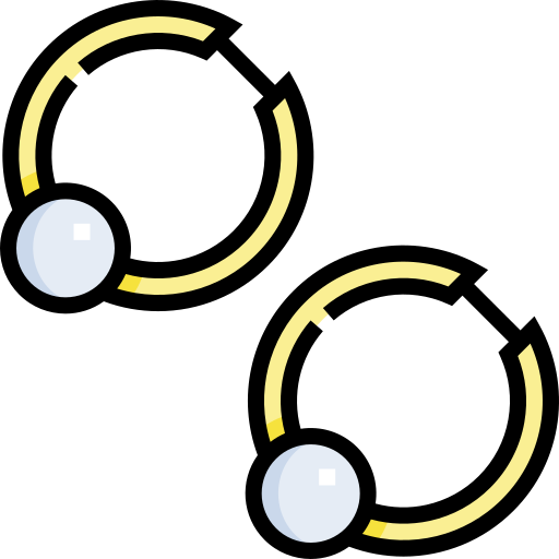 orecchini Detailed Straight Lineal color icona