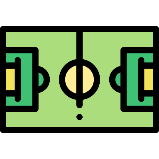 boisko do piłki nożnej Detailed Rounded Lineal color ikona