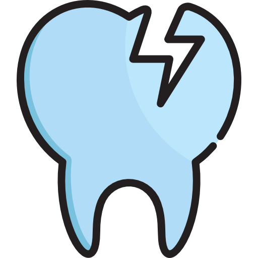 Сломанный зуб Special Lineal color иконка