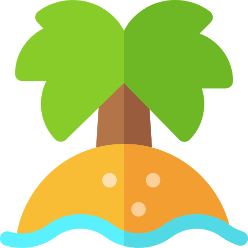 섬 Basic Rounded Flat icon
