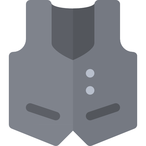 traje de chaleco Basic Rounded Flat icono