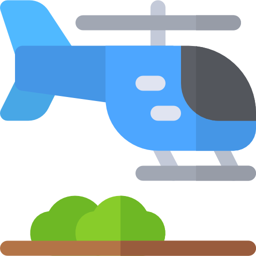 Вертолет Basic Rounded Flat иконка