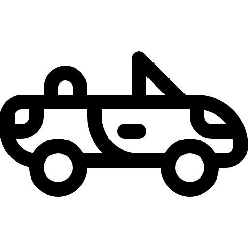 kabriolet Basic Rounded Lineal ikona