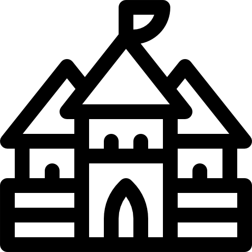 castillo Basic Rounded Lineal icono