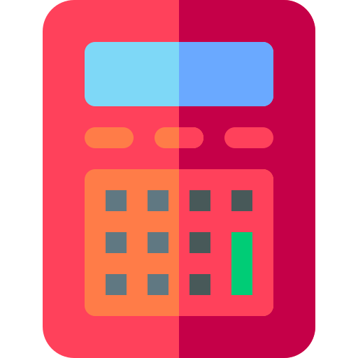 kalkulator Basic Rounded Flat ikona