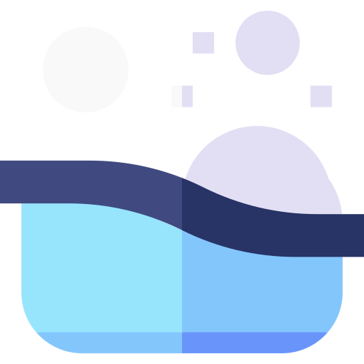 bañera de bebé Basic Straight Flat icono