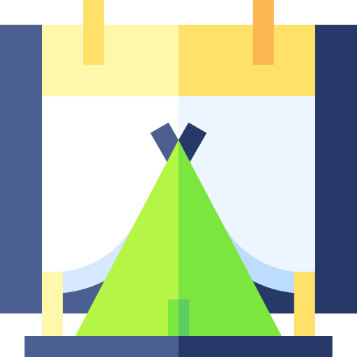 camping Basic Straight Flat icoon