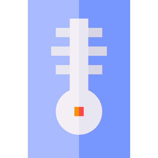 thermomètre Basic Straight Flat Icône